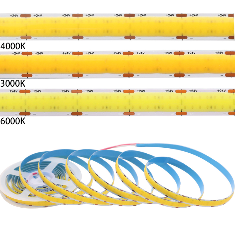 12mm Ultra Bright LED Dual Row COB Lighting Strip 16ft 12mm Ultra Bright LED Dual Row COB Lighting Strip 16ft